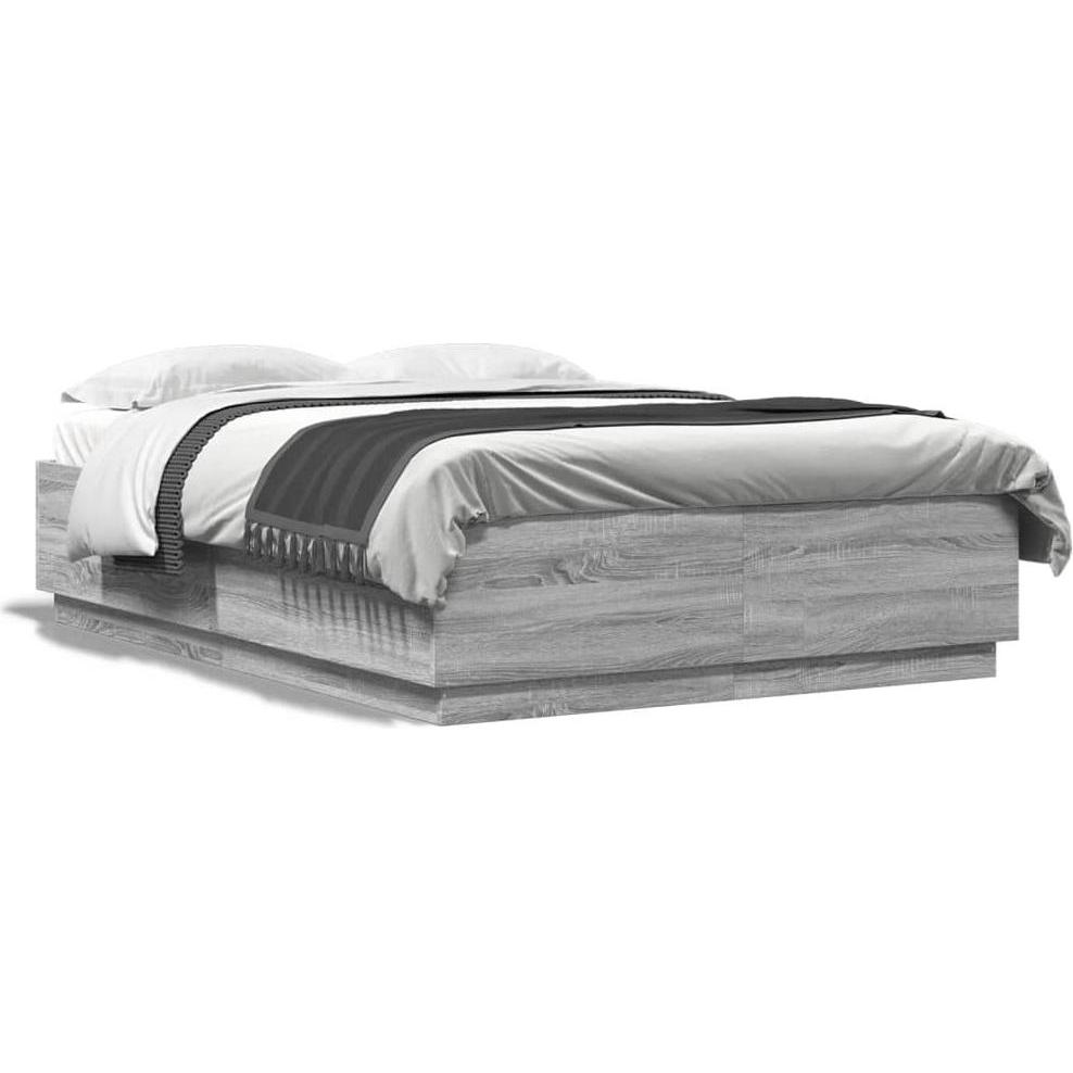 VidaXL, Bett, Bettgestell mit LED (150 x 200 cm)