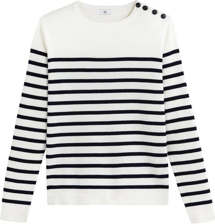 Marine, Elfenbein Gestreift