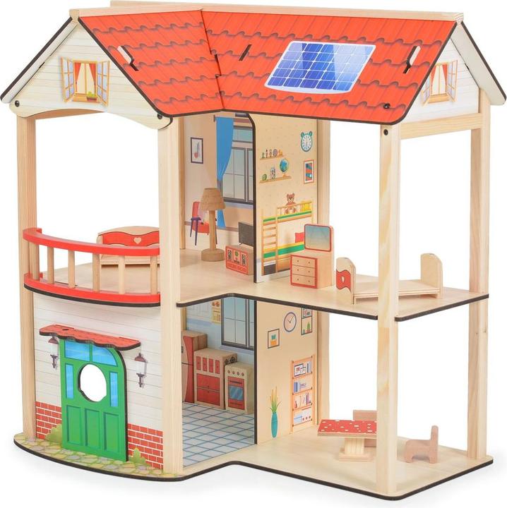 Produktbild Moni Holz-Puppenhaus Elly 11 Möbelstücke