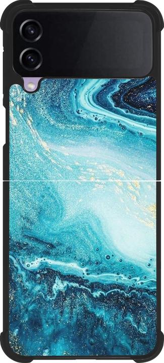 Actual product image PhoneLook Cover Silicone Black Sea Foam Blue (Samsung Galaxy Z Flip4)