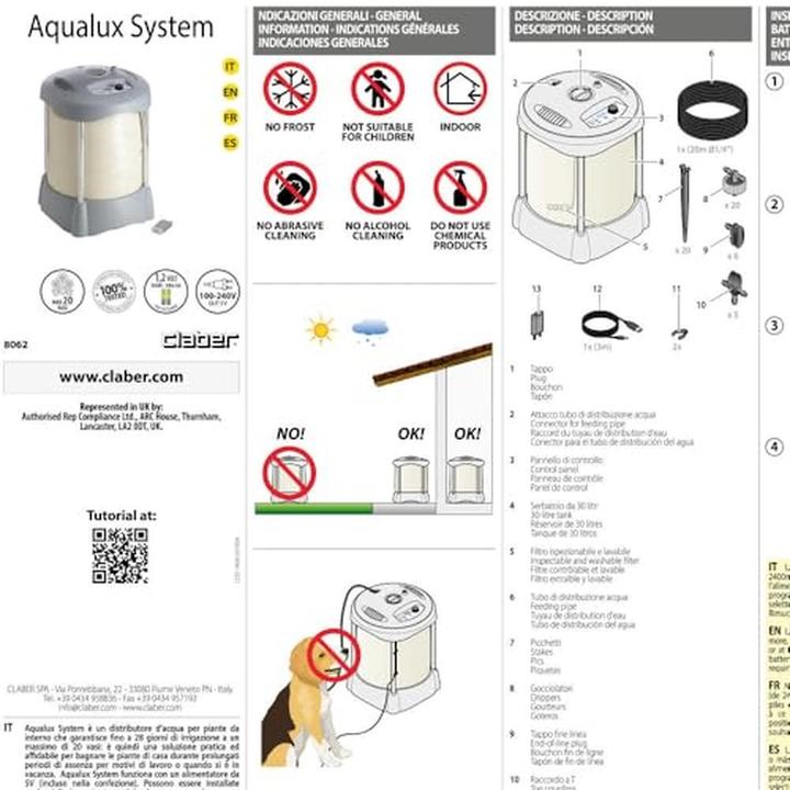 Produktbild Claber Aqualux System (Tropfbewässerung Set)