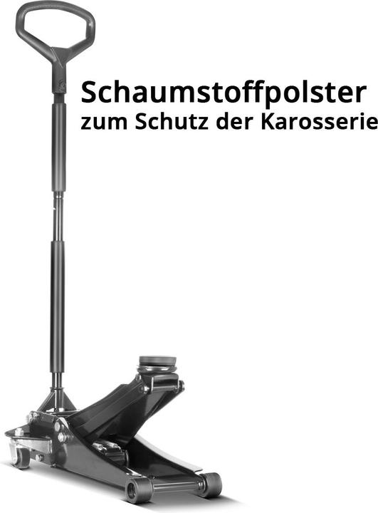 Produktbild Stahlwerk Wagenheber WHB-73 ST mit 3 t Tragkraft Gummirollen 73-500mm Hubbereich