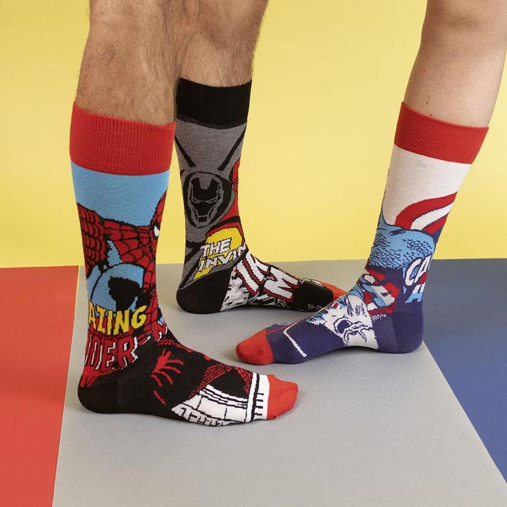 Immagine prodotto NoName MARVEL - Avengers - Confezione da 3 paia di scarpe da ginnastica (T40-46) (confezione da 3, 36 - 41)