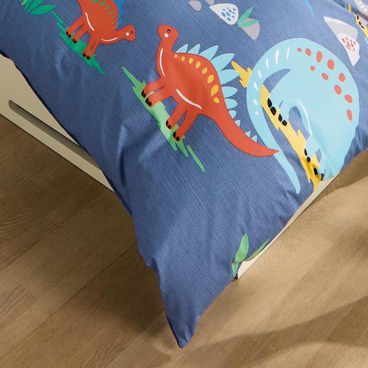 Produktbild Kaeppel Bettwäsche Dinosaurus blau (135 x 200 cm, 80 x 80 cm)