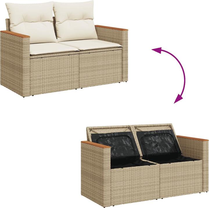 Immagine prodotto VidaXL Set da salotto da giardino da 10 pezzi con cuscini