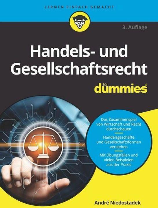 Actual product image Handels- und Gesellschaftsrecht für Dummies (German, André Niedostadek, 2023)
