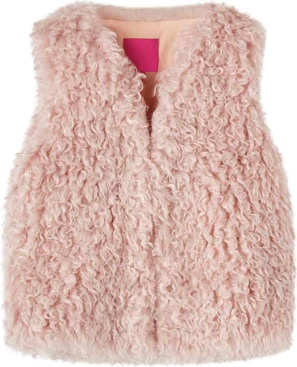 Actual product image vidaXL Children's waistcoat faux fur light pink 116,outer material (116)