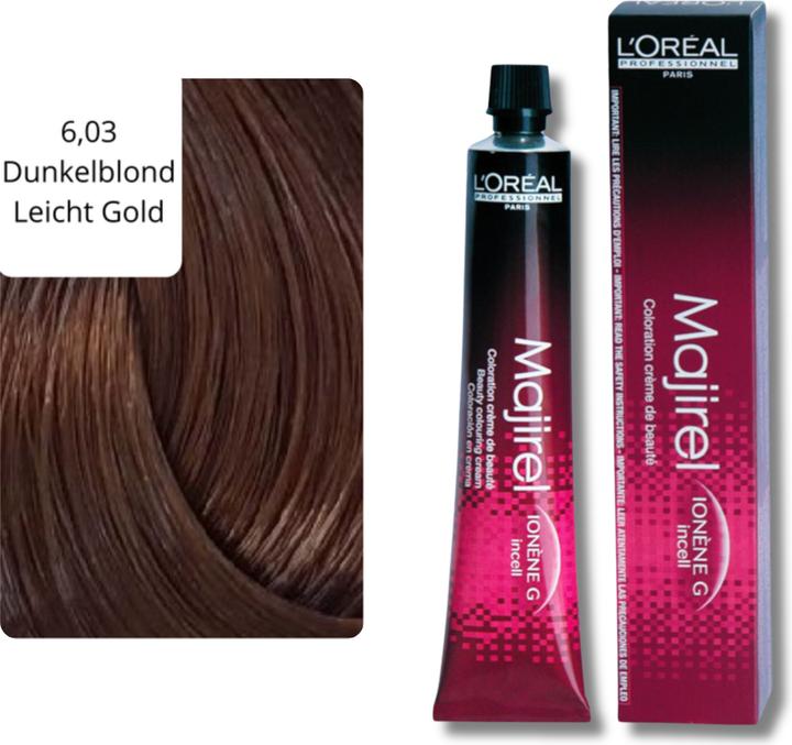 Actual product image L'Oréal Professionnel Majirel (6.03 dark blonde light gold)