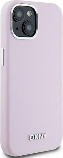 Actual product image DKNY DKHMP15MSMCHLP iPhone 15 Plus / 14 Plus 6.7" różowy/pink hardcase Liquid Silicone Small Metal L (Apple iPhone 14 Plus, Apple iPhone 15 Plus)