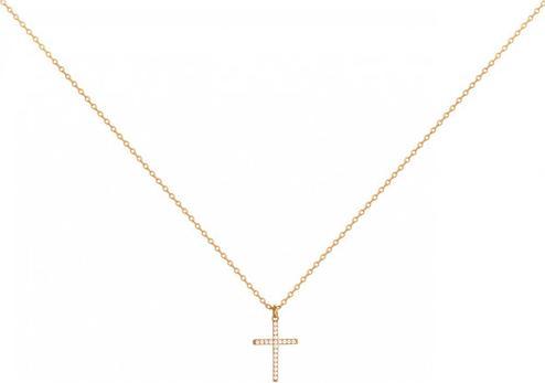 Image du produit Lara Collier Plaque Or - Croix - Zirconia