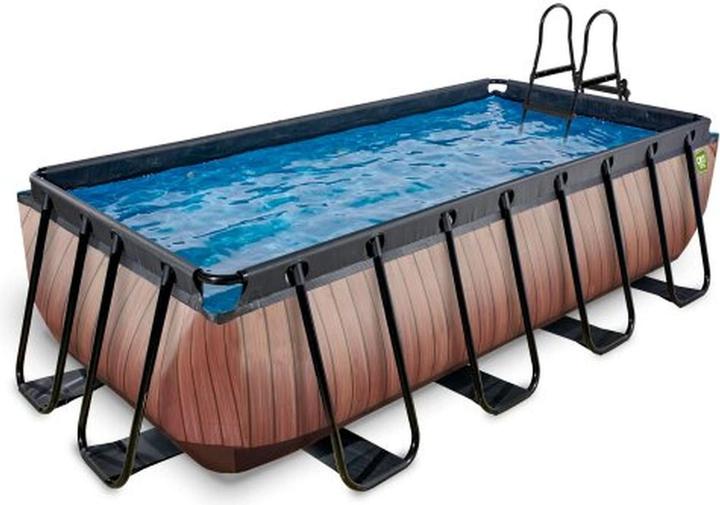 Exit Premium rectangular frame pool 400x200x100 cm with sand filter pump
