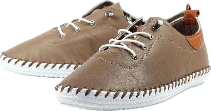 Actual product image Lunar Womens/Ladies St Ives Leather Plimsolls (37)