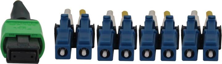 Actual product image Eaton 400G Singlemode 9/125 OS2 Switchable Fibre Optic Cable 12F MTP/MPO-APC to 4x Duplex (2 m)