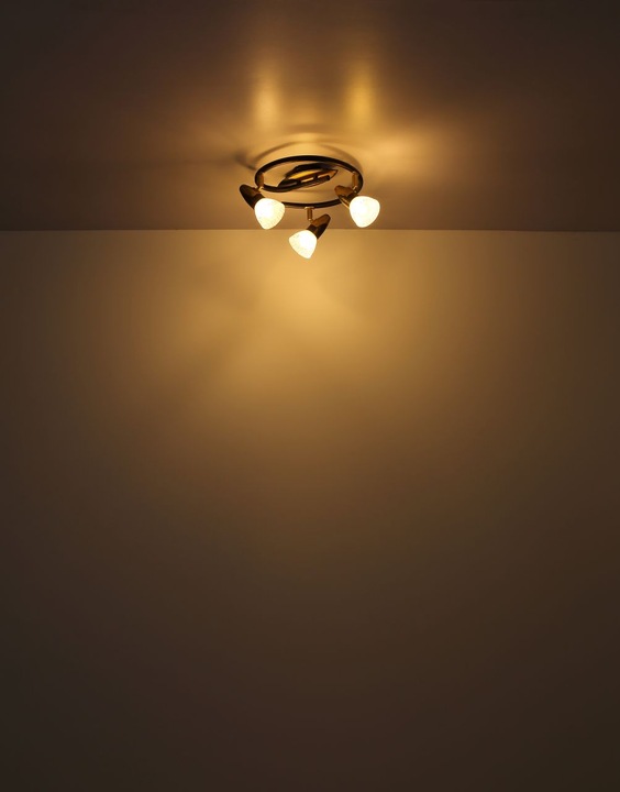Produktbild Globo Strahler NOVARA, gold patiniert, 5449-3 (E14)