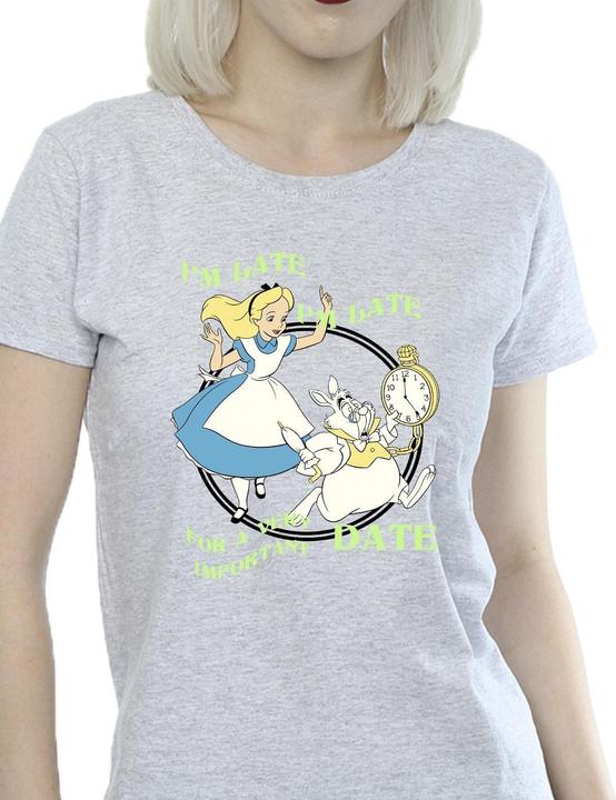 Immagine prodotto Disney Alice In Wonderland I'm Late Maglietta Donna (M)