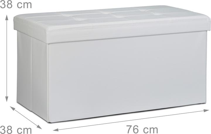 Actual product image Relaxdays Bench storage space (76 cm)