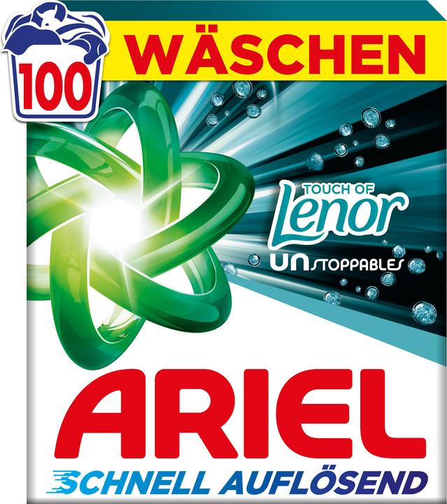Ariel Pulver Touch of Unstoppables 5.03KG Vollwaschmittel 100 WL (100 Washing cycles, Washing powder)