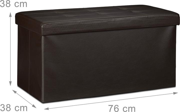 Actual product image Relaxdays Bench storage space (76 cm)