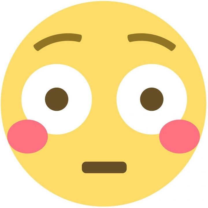 Image du produit Emojione Emoji visage rougi (20 x 20 cm)