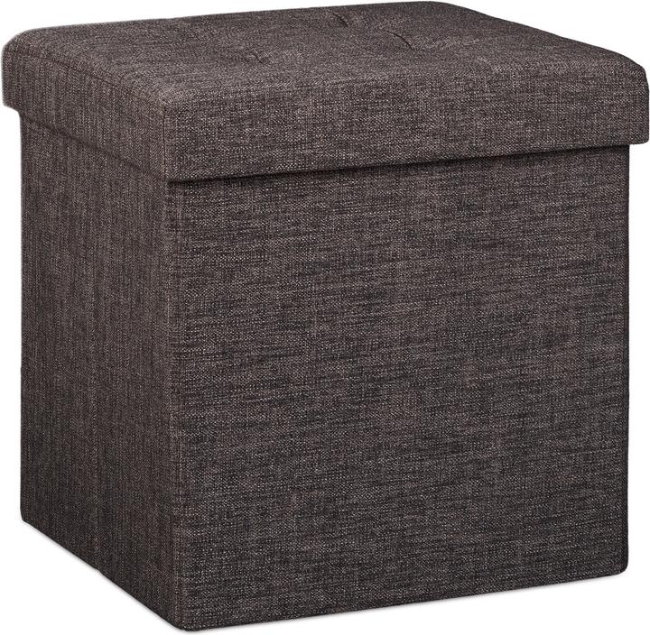 Actual product image Relaxdays Folding Storage Ottoman