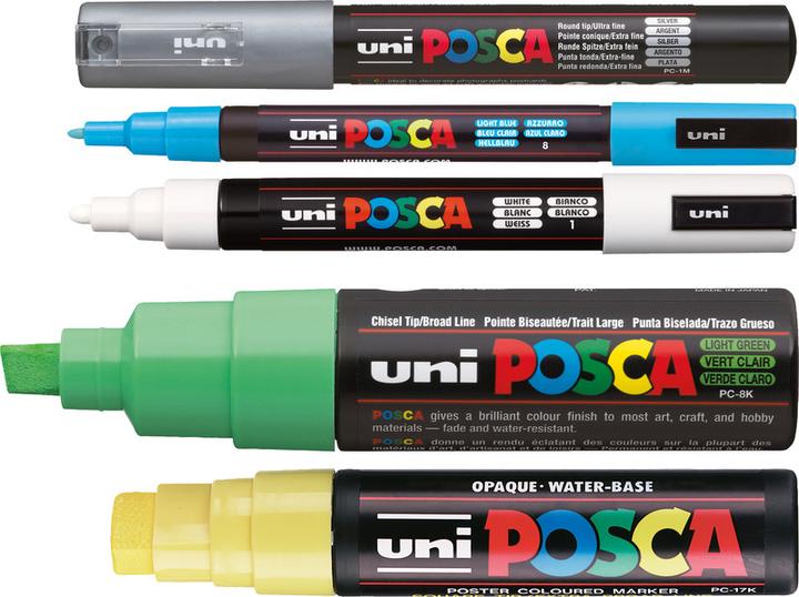 Actual product image Posca Marker PC-8K wedge tip (Red, 8 mm, 1 x)