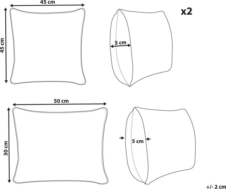 Produktbild Beliani Myristica (45 x 30 cm, 45 x 45 cm)