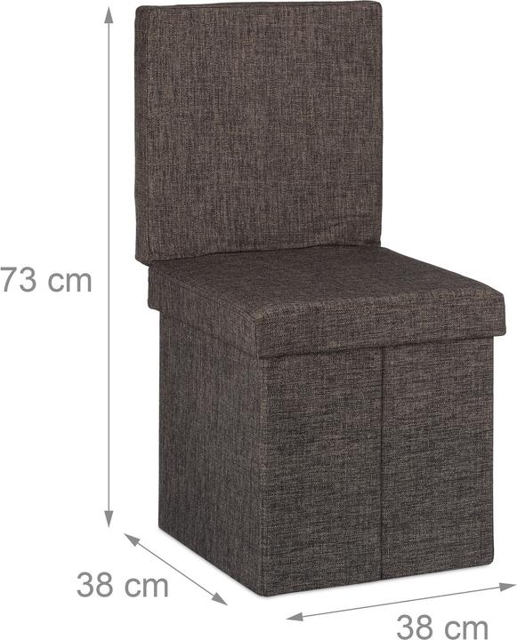 Actual product image Relaxdays Folding Storage Ottoman