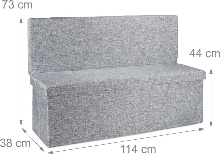 Actual product image Relaxdays Folding Storage Ottoman