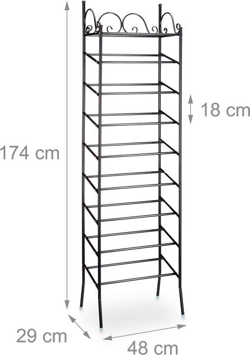 Actual product image Relaxdays Baylee (48 x 29 x 174 cm)