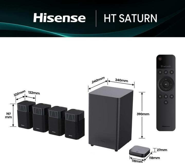 Productafbeelding Hisense Sound-System HT-Saturn 4.1.2CH, 720W, Dolby Atmos (720 W)