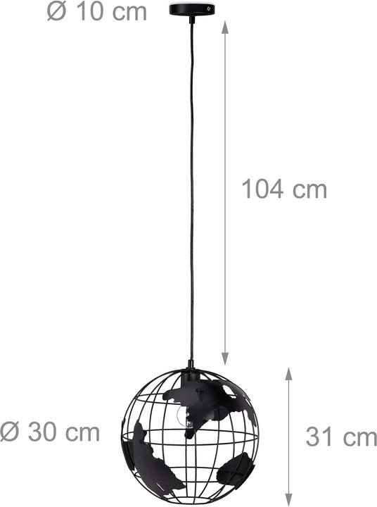 Immagine prodotto Relaxdays Lampada a sospensione a sfera (E27)