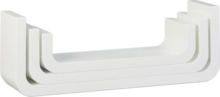 Actual product image Relaxdays U-Shaped Floating Shelves Set of 3 (39.5 x 10 x 14 cm)