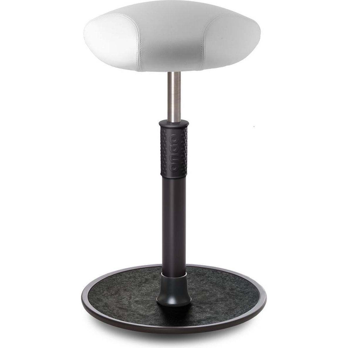 Ongo, Bürostuhl, Sitz- Stehhocker Free Tall Triangel skai Kunstleder Weiss schwarz /schwarz
