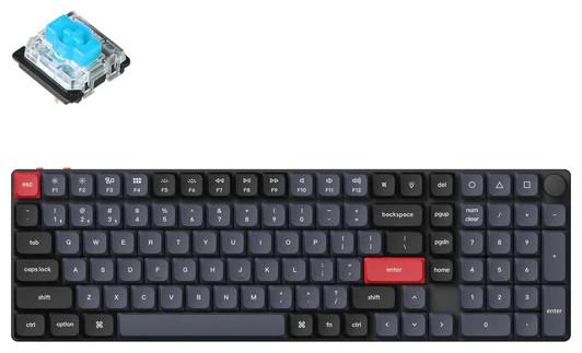 Keychron K17 Pro Gateron RGB Backlight Blue Switch (Eng. Int., Kabellos)