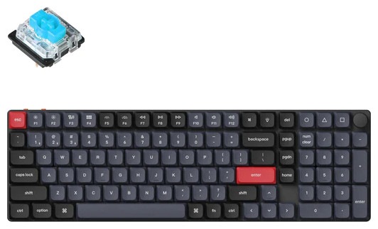 Produktbild Keychron K17 Pro Gateron RGB Backlight Blue Switch (Eng. Int., Kabellos)