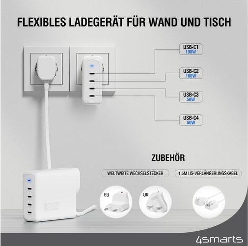 Produktbild 4smarts GaN Flex Pro (200 W, 4 Ports)