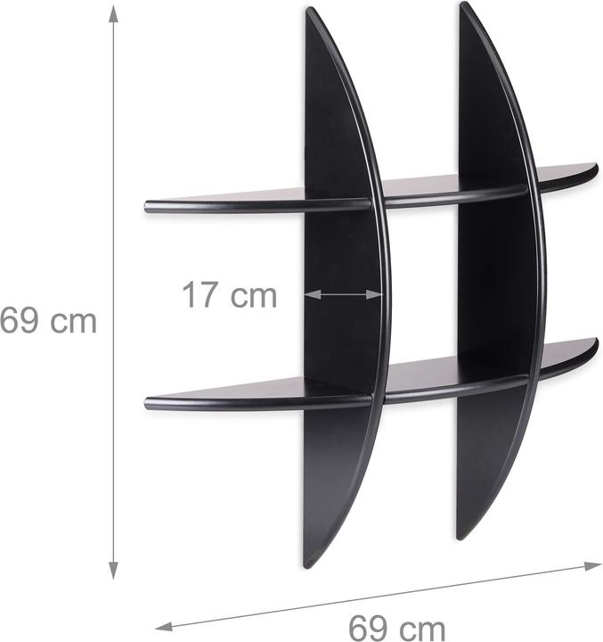 Actual product image Relaxdays Round Floating Shelf (69 x 17 x 69 cm)