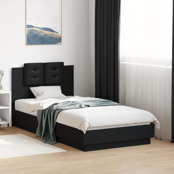 Actual product image VidaXL Bed frame with headboard (90 x 190 cm)