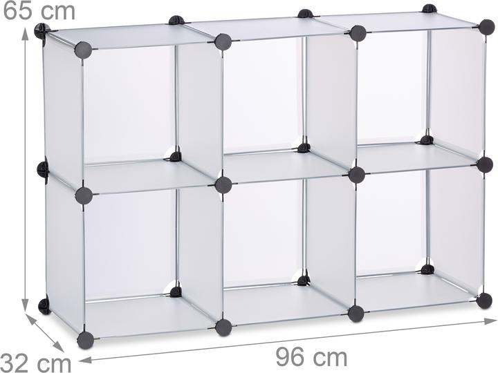 Actual product image Relaxdays 6 Compartment Shelving System