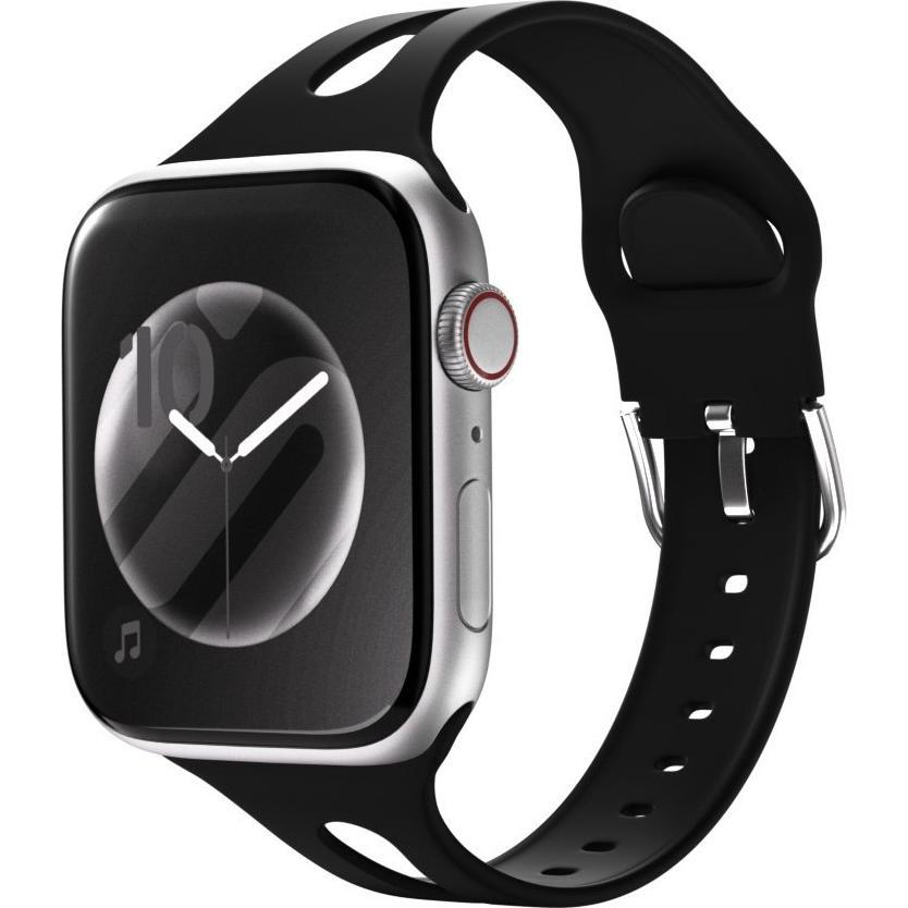 Strap-it Silikonband (Silikon, Apple Watch), Uhrenarmband, Schwarz