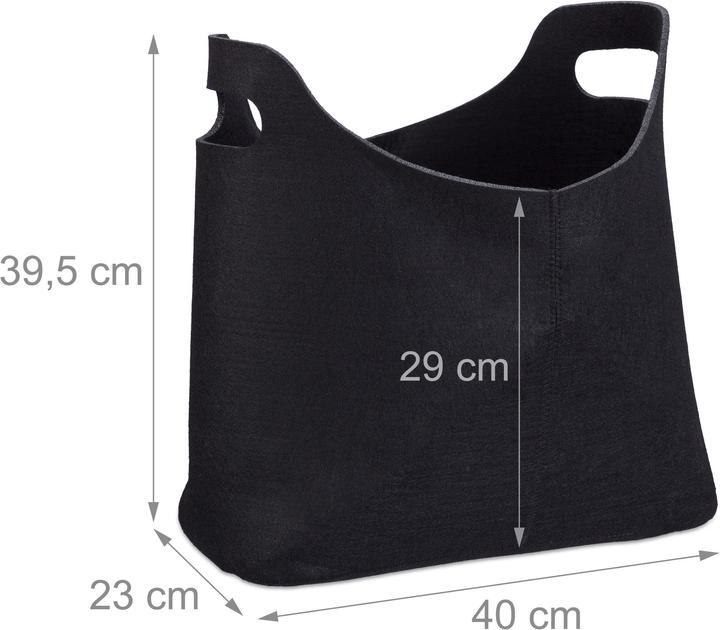Immagine prodotto Relaxdays Borsa portalegna per camino (23 x 40 x 39,5 cm)