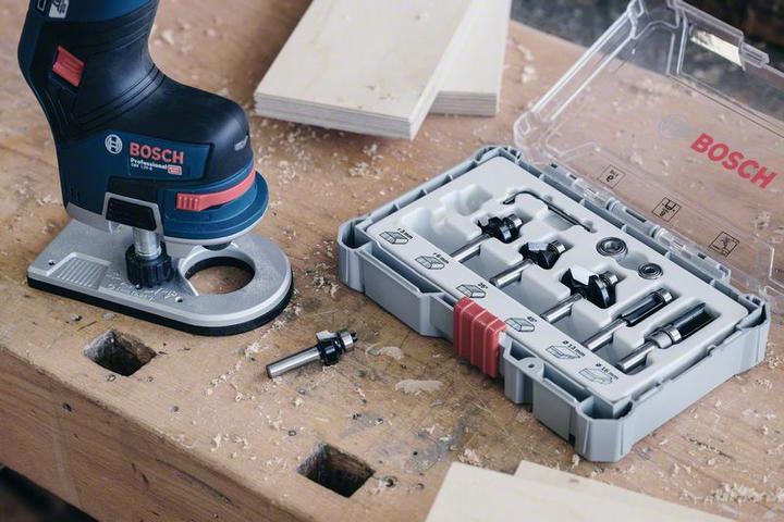 Produktbild Bosch Professional Zubehör 6-teiliges Nutfräser-Set, 8-mm-Schaft für Handfräsen