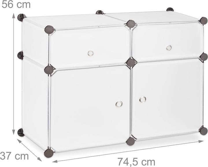 Immagine prodotto Relaxdays Scaffale 4 scomparti (74,5 x 37 x 56 cm)