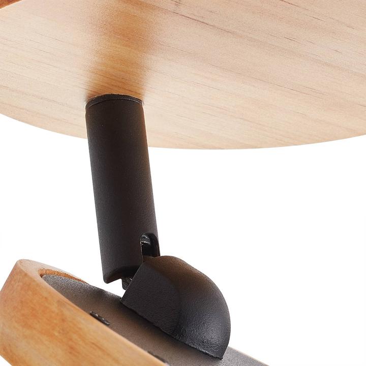 Actual product image Lindby Manel LED spotlight wood 1-light (280 lm)