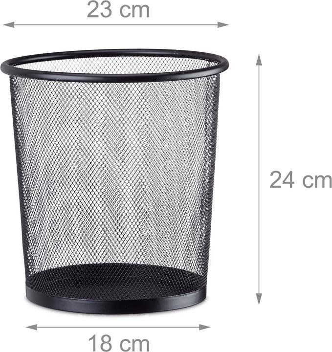 Image du produit Relaxdays Corbeille à papier ronde (8 l)