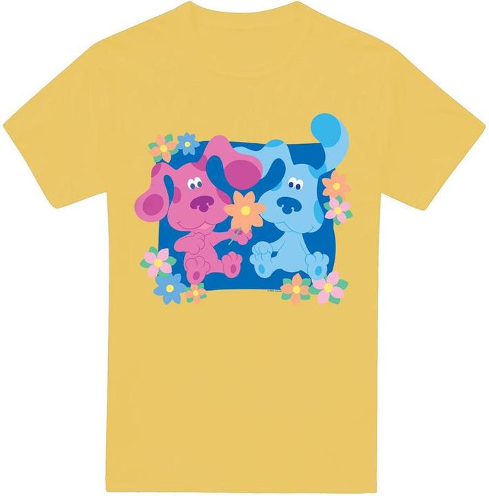 Actual product image Blue´s Clues Mens Magenta Flowers T-Shirt (M)