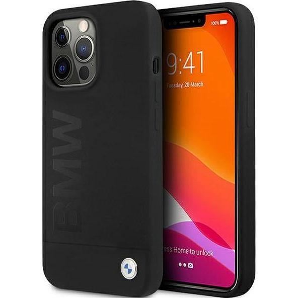 BMW Etui BMHCP13LSLBLBK iPhone 13 Pro / 13 6,1" czarny/black hardcase Silicone Signature Logo (Apple iPhone 13 Pro), Sma...