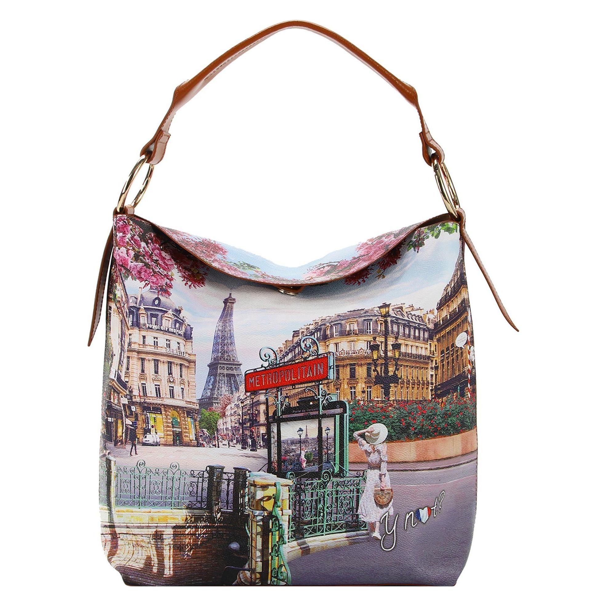 Ynot?, Damen, Handtasche, Yesbag Schultertasche 34 Cm, Mehrfarbig