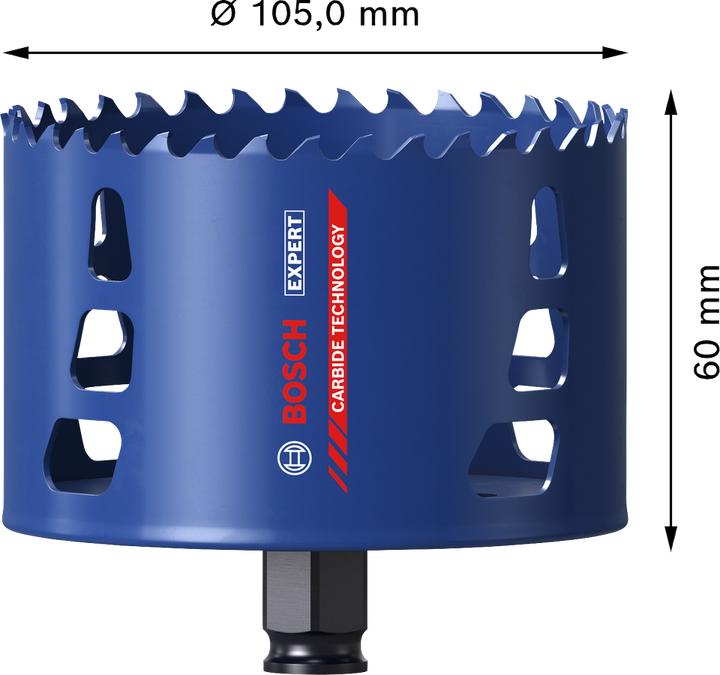 Image du produit Bosch Professional Zubehör Bosch Blau Zubehör 2608901901 EXPERT Power-Change Lochsäge Multi Material 105mm (105 millimètres)