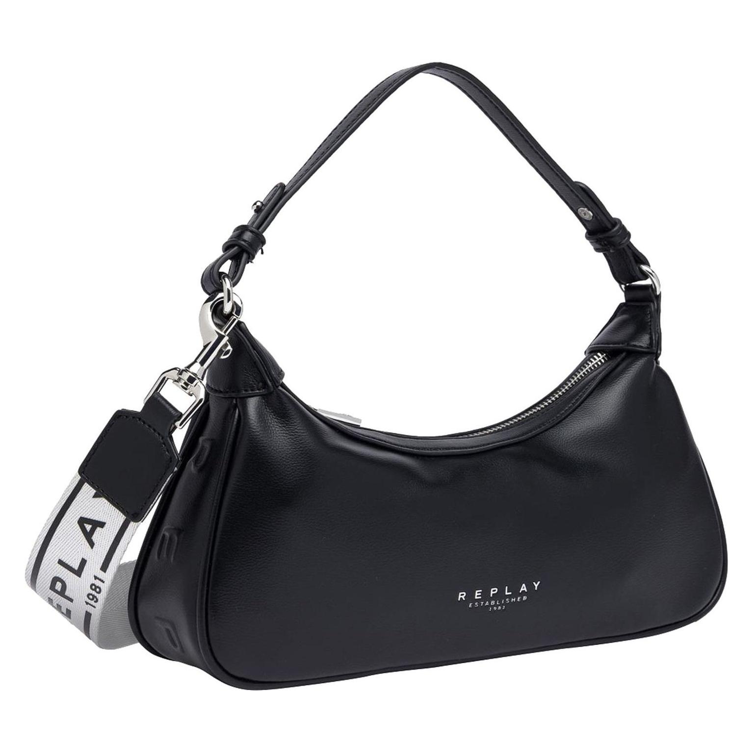 Replay, Damen, Handtasche, Shoulder Bag, Schwarz